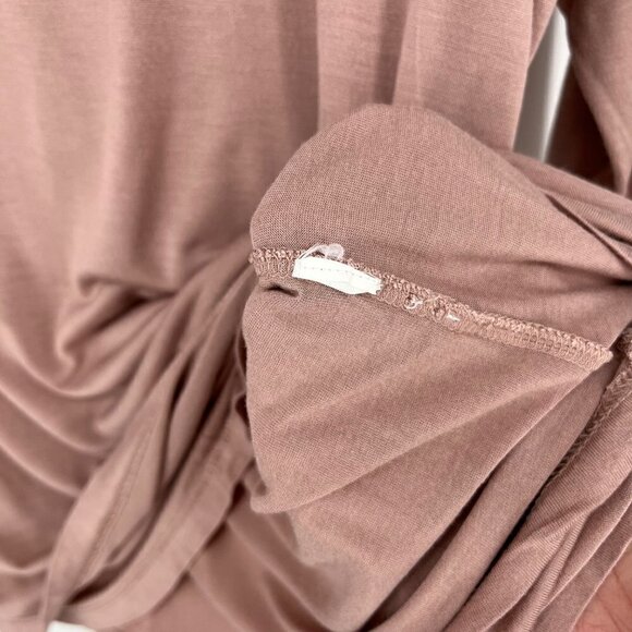 J Jill Pure Jill Supersoft 3/4 Sleeve Elliptical Tee Size S Fawn Pink Mauve Soft - Picture 5 of 11